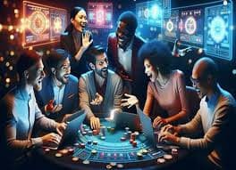 Fish shooting game screen showing colourful underwater arcade gameplay on casino slots